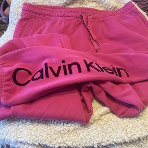 Calvin Klein sweatpants.
